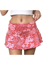 Indie Cute Pink Mini Skirt